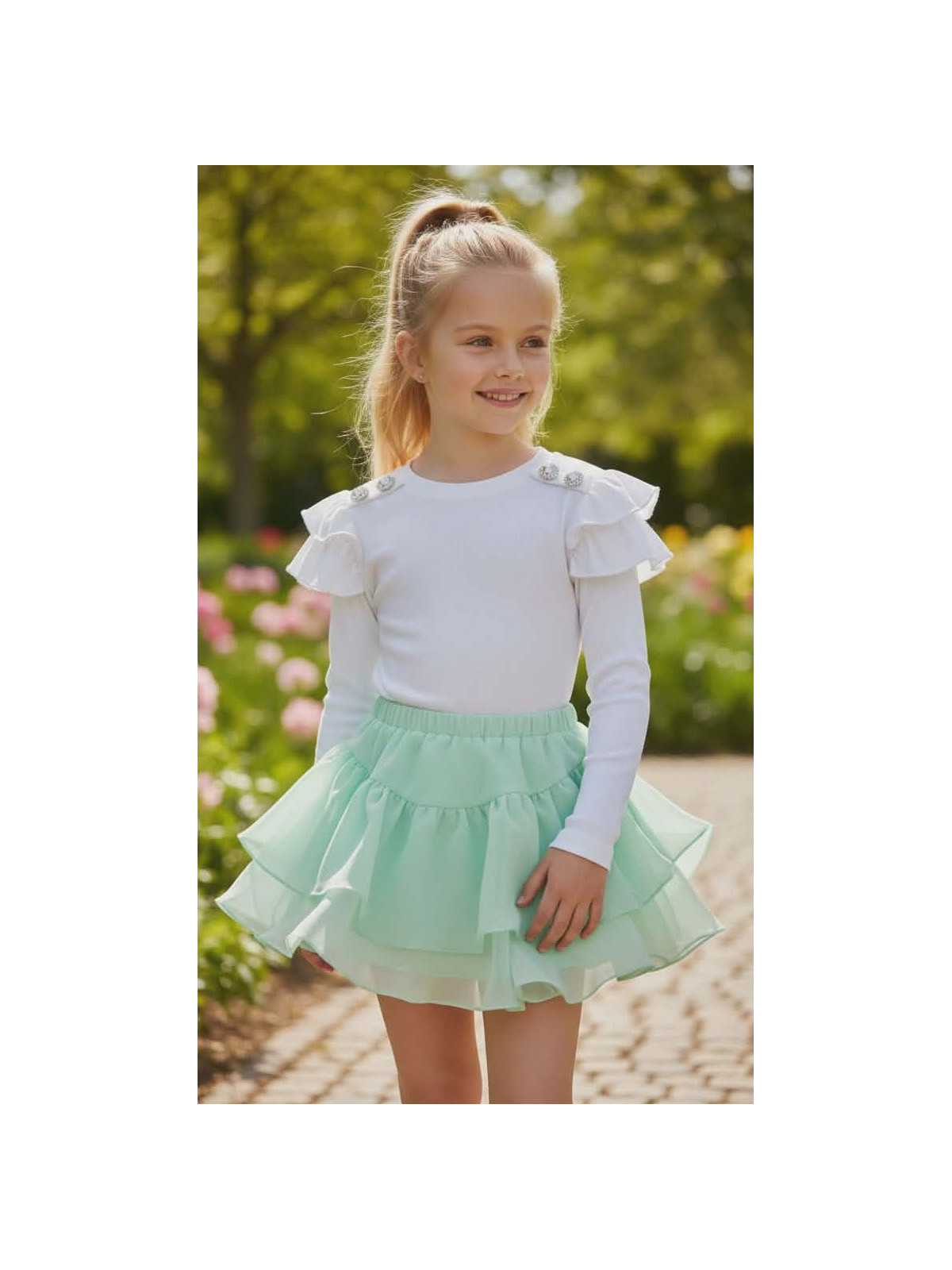 Dievčenská volánová sukňa 2 farby