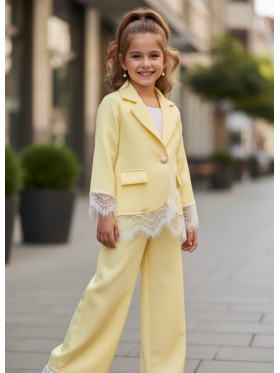 Dievčenské sako s čipkou