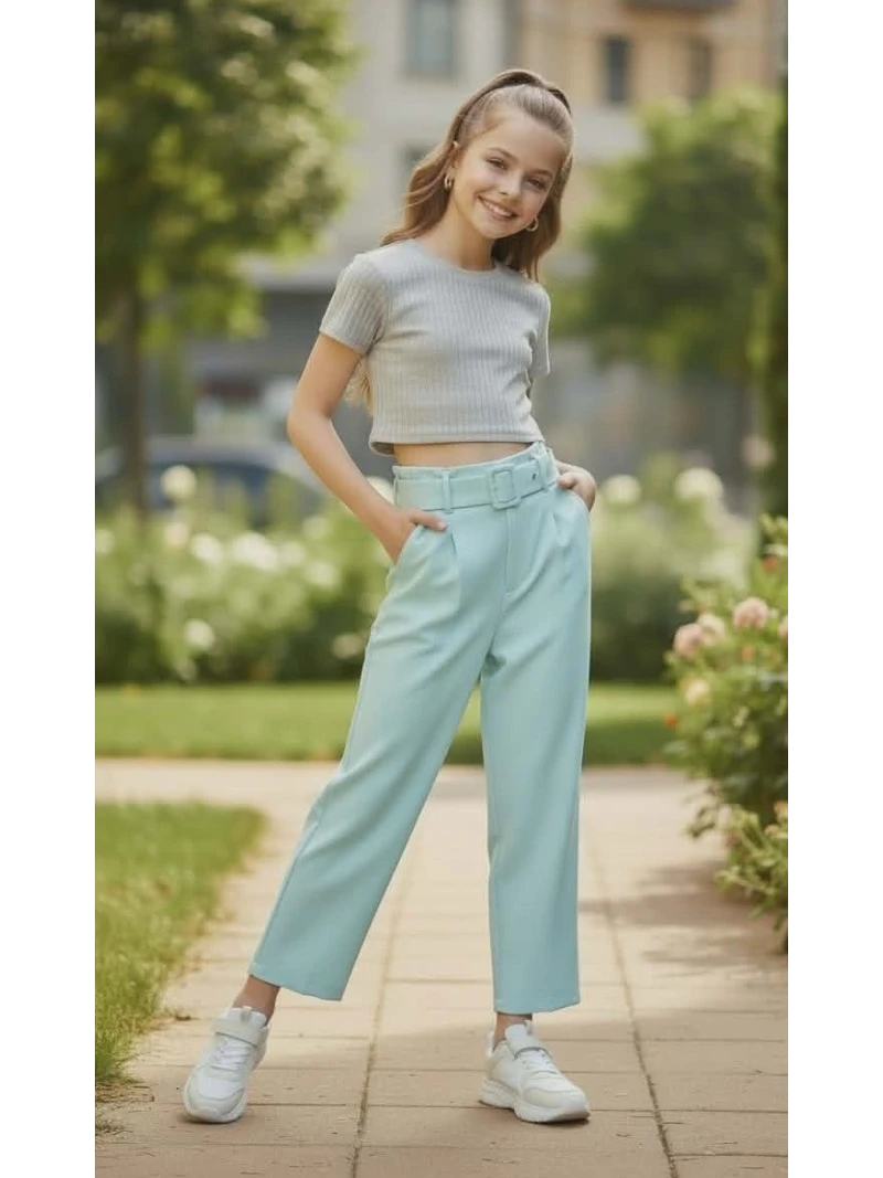 Dievčenské nohavice s brošňou 2 farby