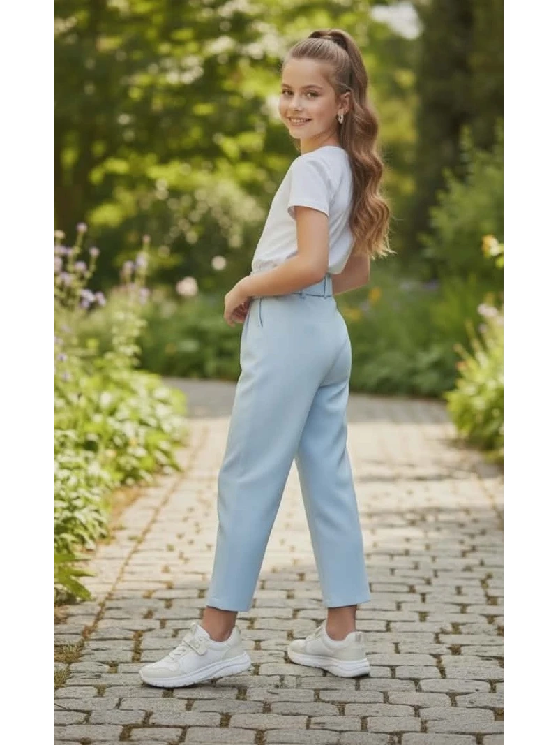 Dievčenské nohavice s brošňou 2 farby