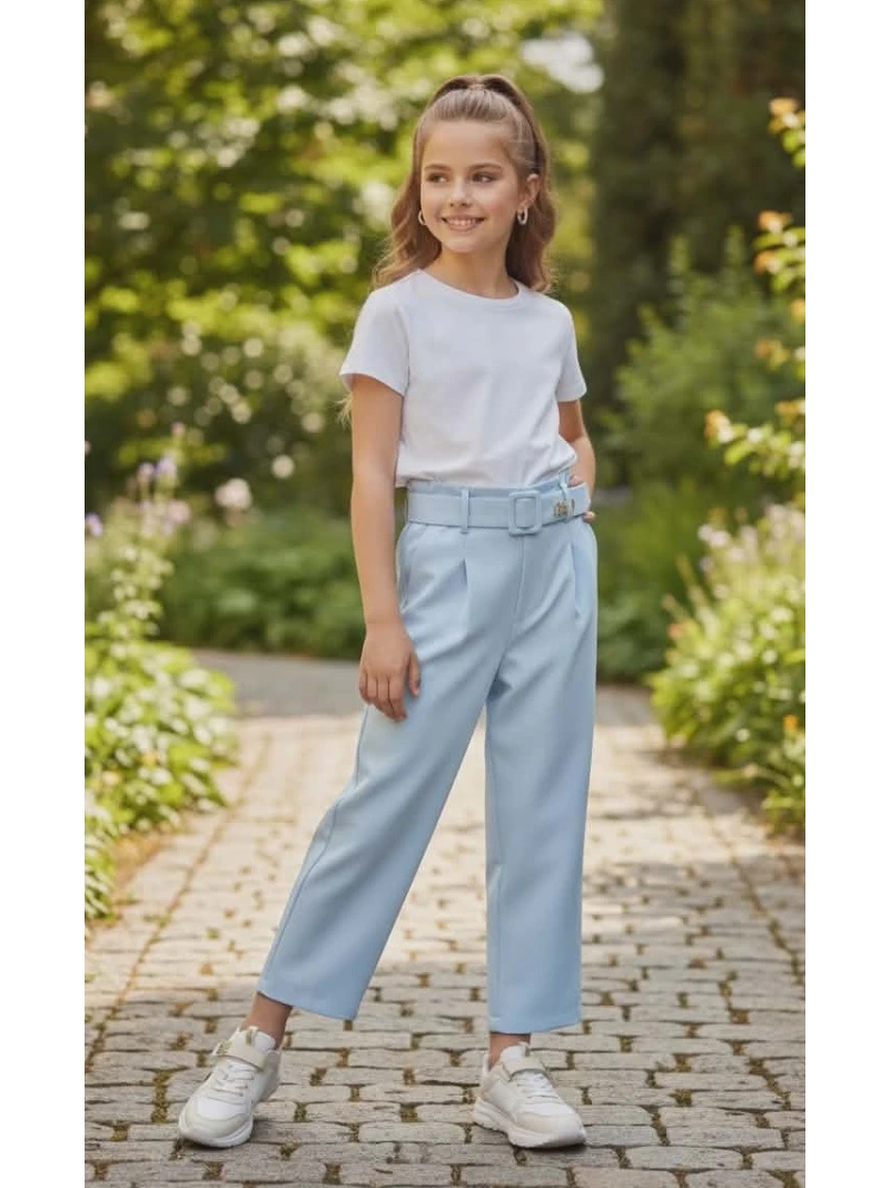 Dievčenské nohavice s brošňou 2 farby