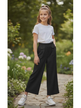 Dievčenské nohavice s gombíkmi