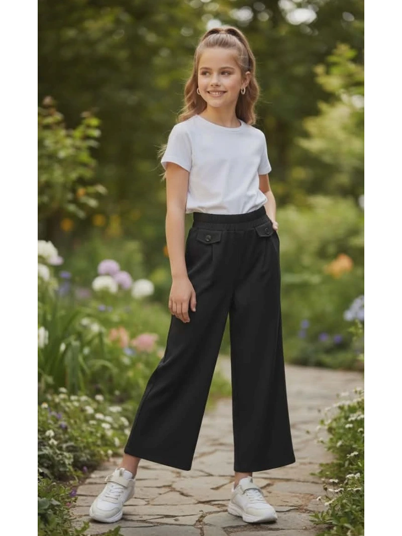 Dievčenské nohavice s gombíkmi