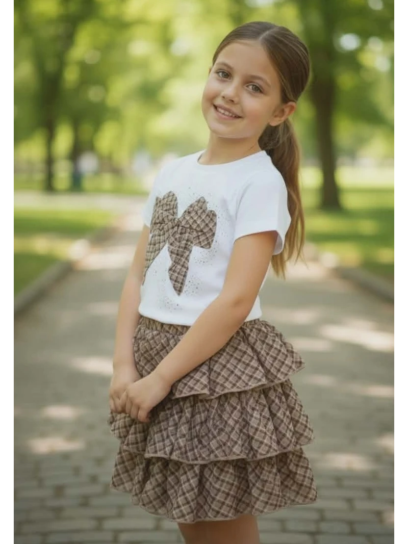 Dievčenský komplet-tričko a sukňa