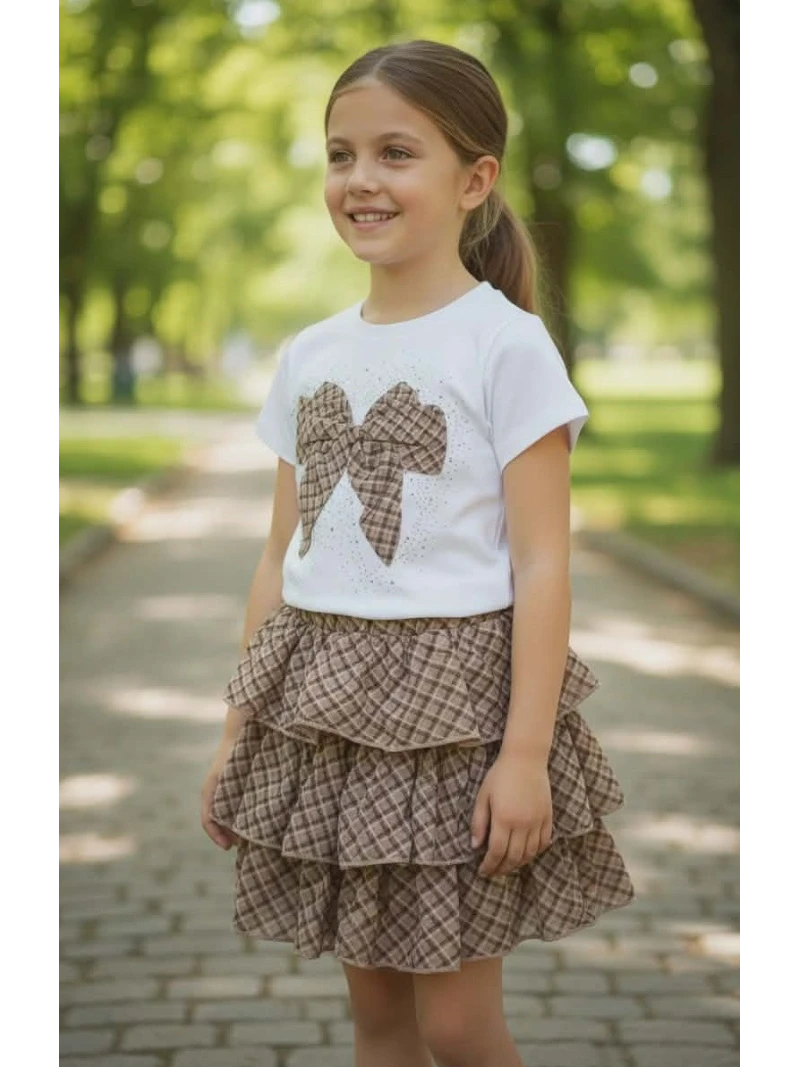 Dievčenský komplet-tričko a sukňa