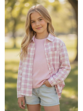 Dievčenský komplet-Tričko a košeľa