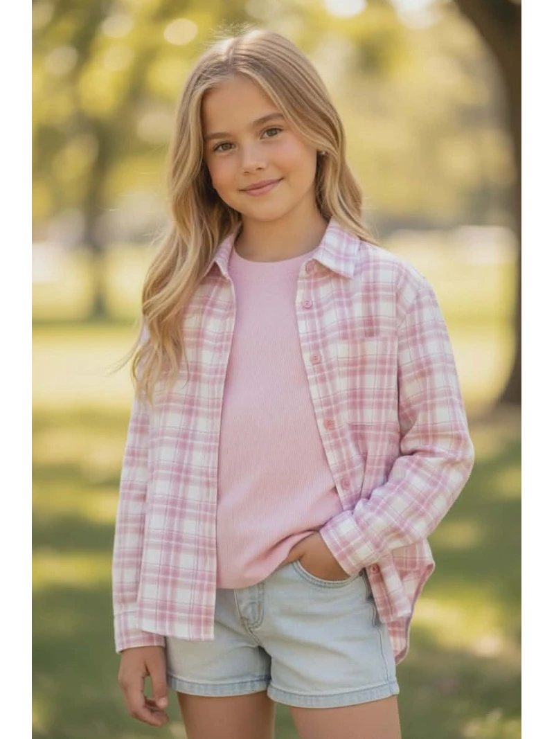 Dievčenský komplet-Tričko a košeľa