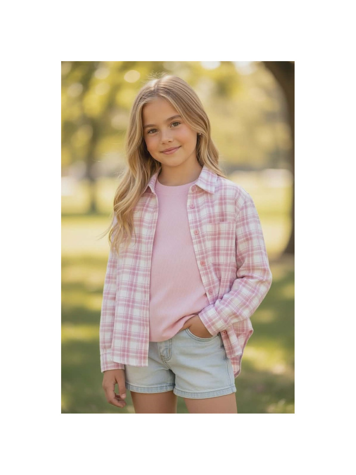 Dievčenský komplet-Tričko a košeľa