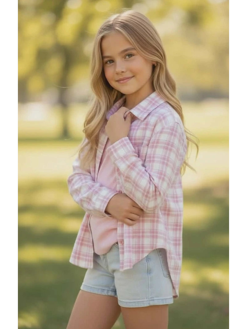 Dievčenský komplet-Tričko a košeľa