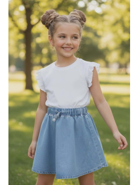 Dievčenské rifľové sukňokraťasy