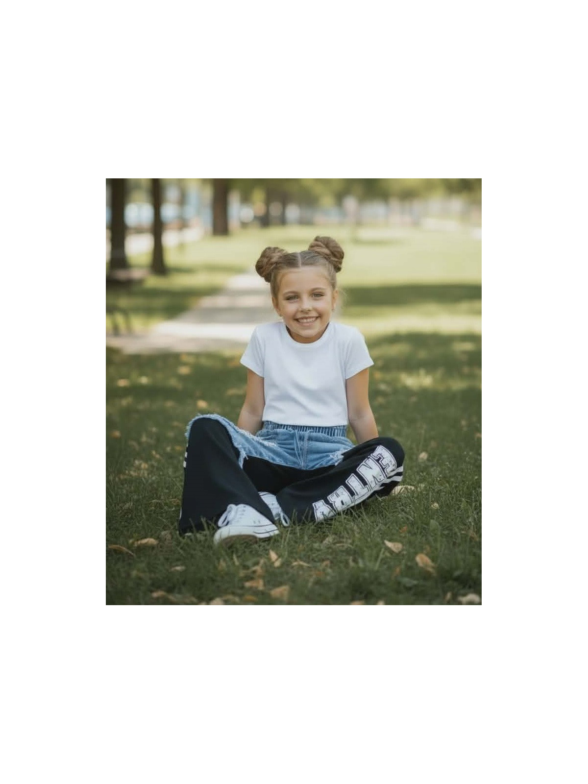 Dievčenské rifle kombinované s teplákovinou