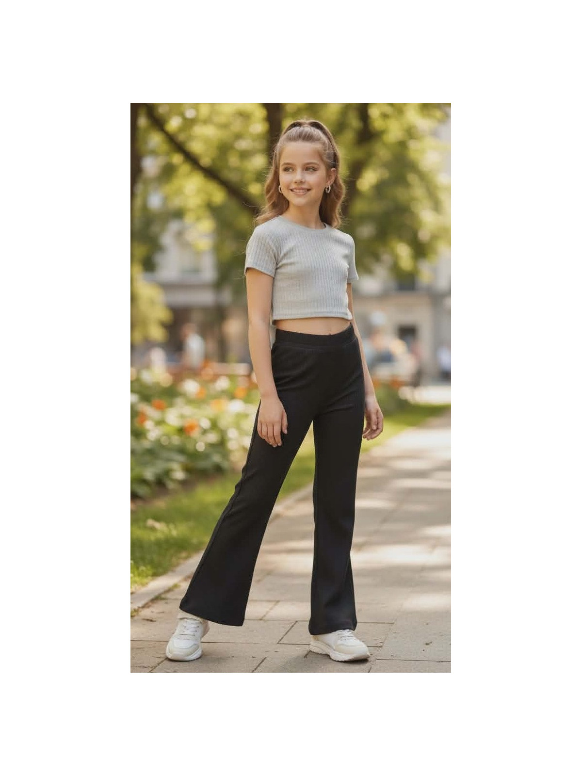 Dievčenské zvonové legíny 3 farby