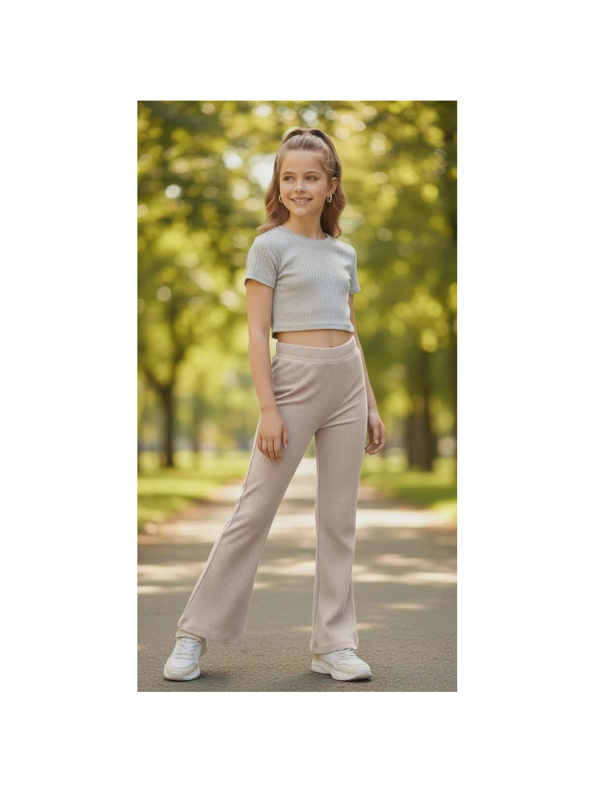 Dievčenské zvonové legíny 3 farby