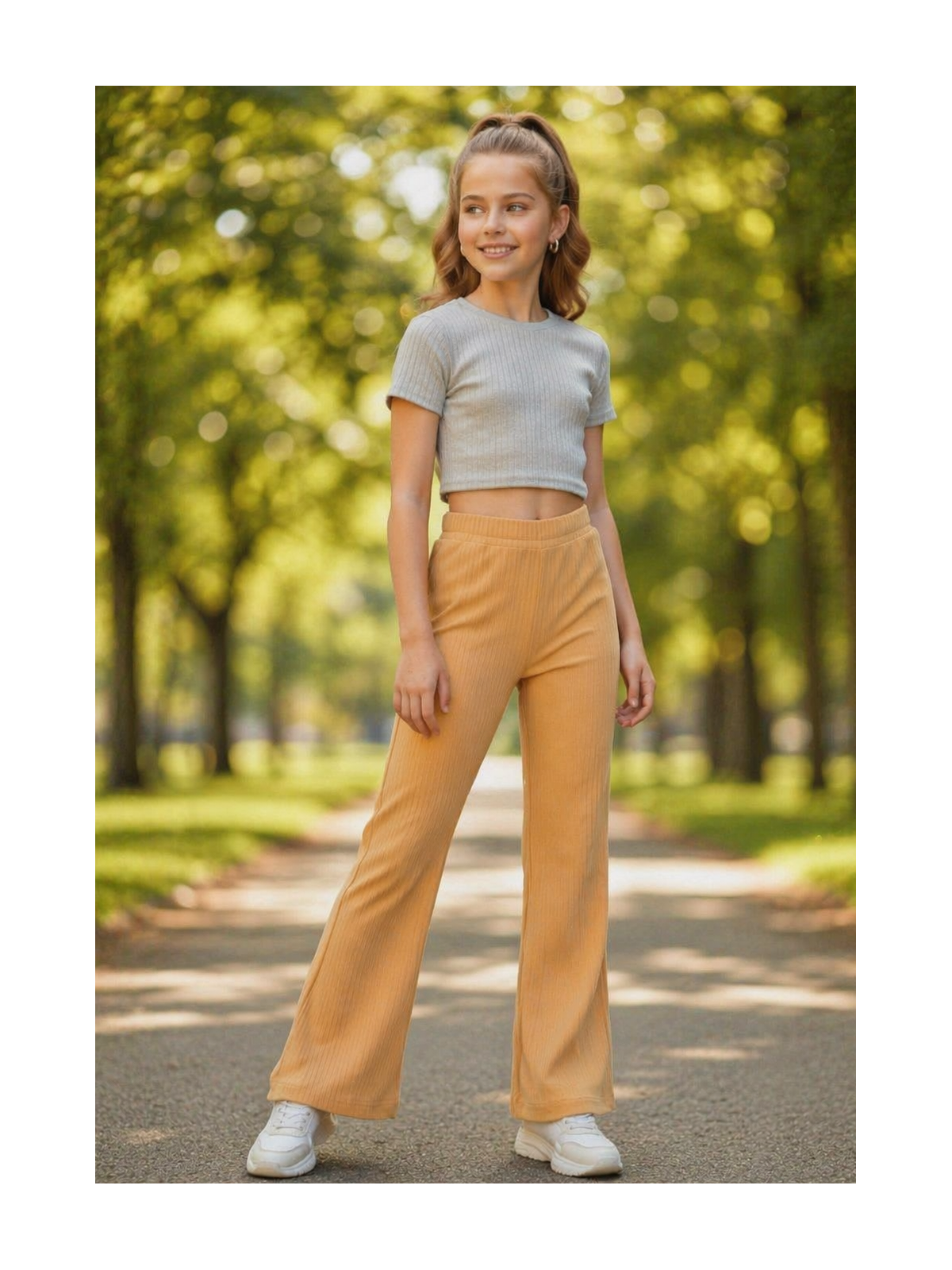 Dievčenské zvonové legíny 3 farby