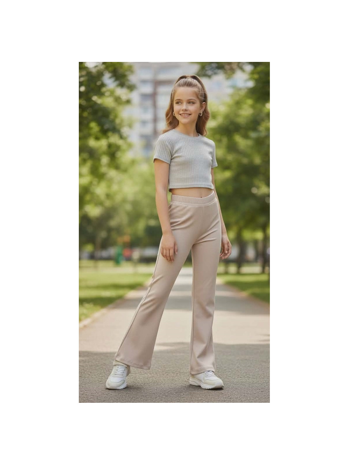 Dievčenské zvonové legíny 2 farby