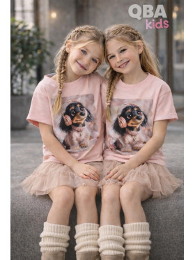 Dievčenské tričko s potlačou QBA