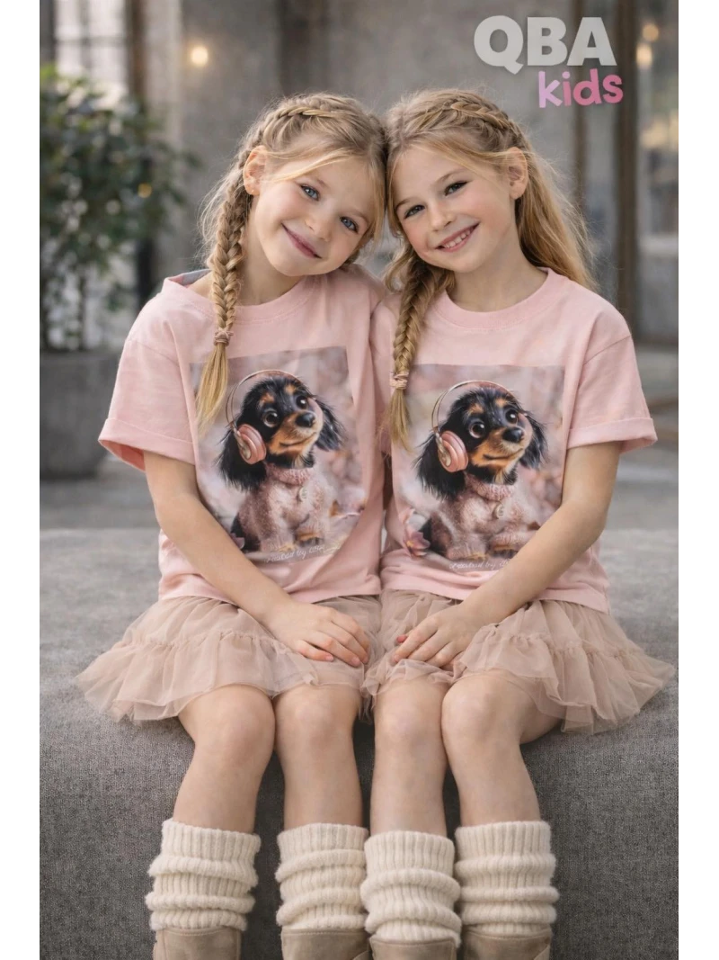 Dievčenské tričko s potlačou QBA