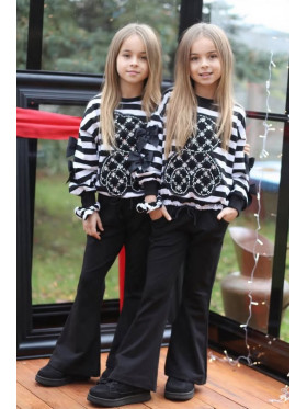 Dievčenské zvonové nohavice 2 farby