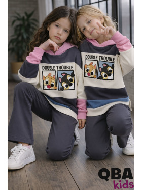 Dievčenská mikina s potlačou QBA