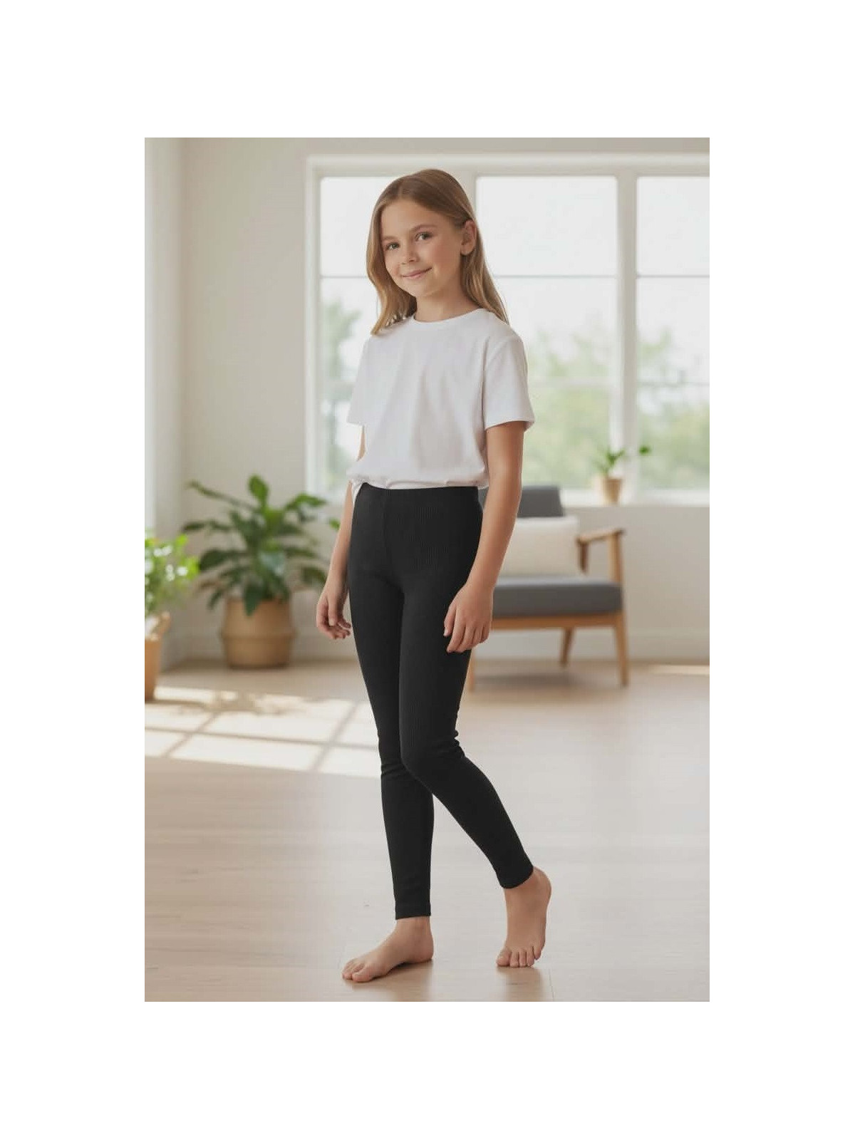 Dievčenské rebrované legíny 3 farby