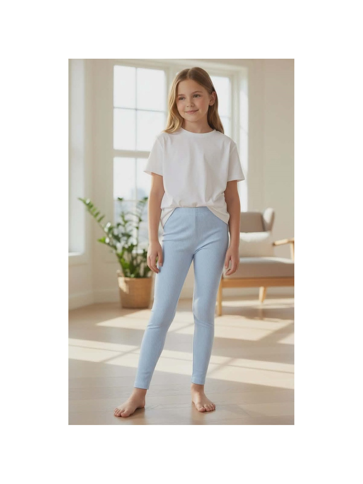 Dievčenské rebrované legíny 3 farby