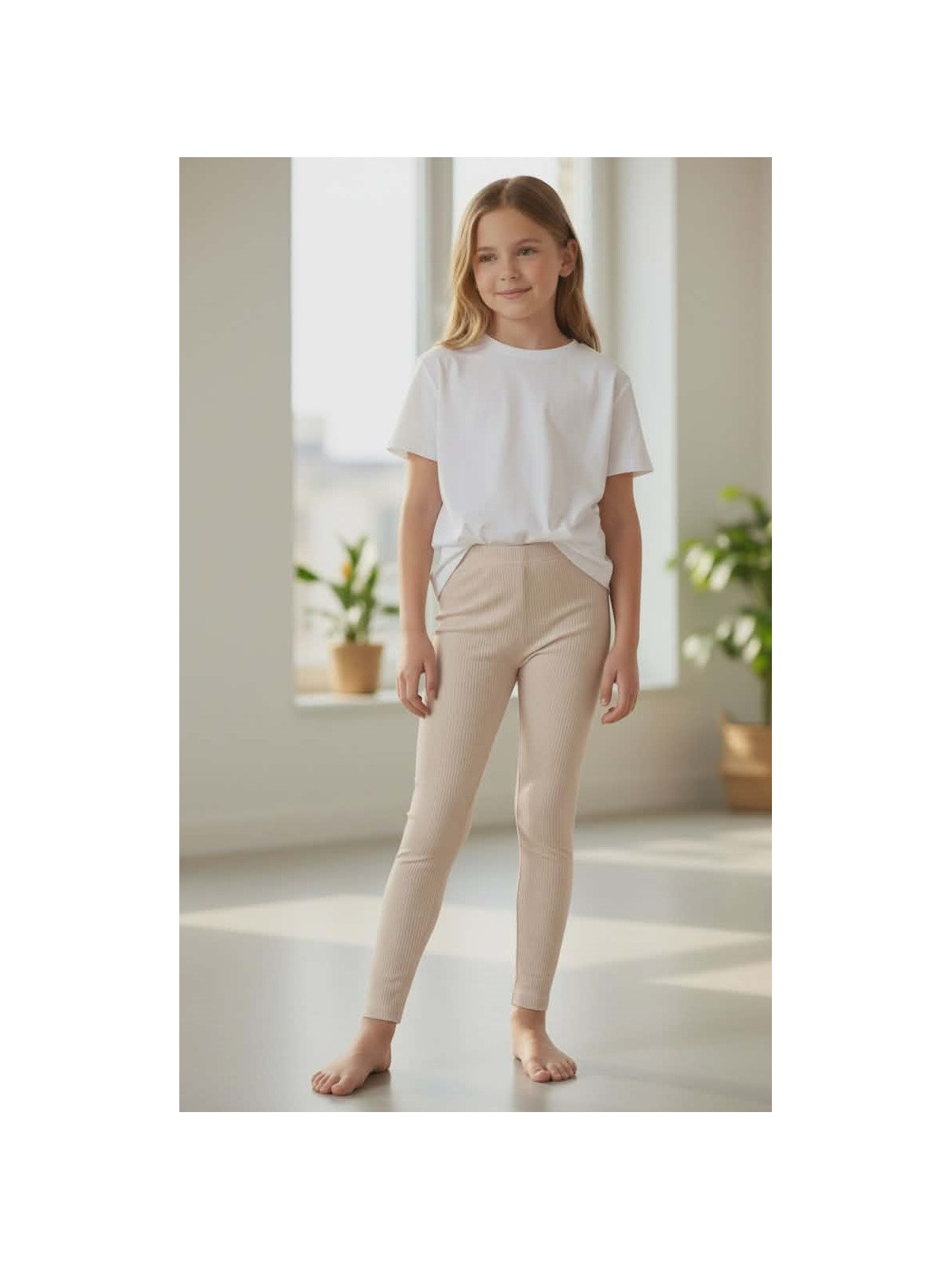 Dievčenské rebrované legíny 3 farby