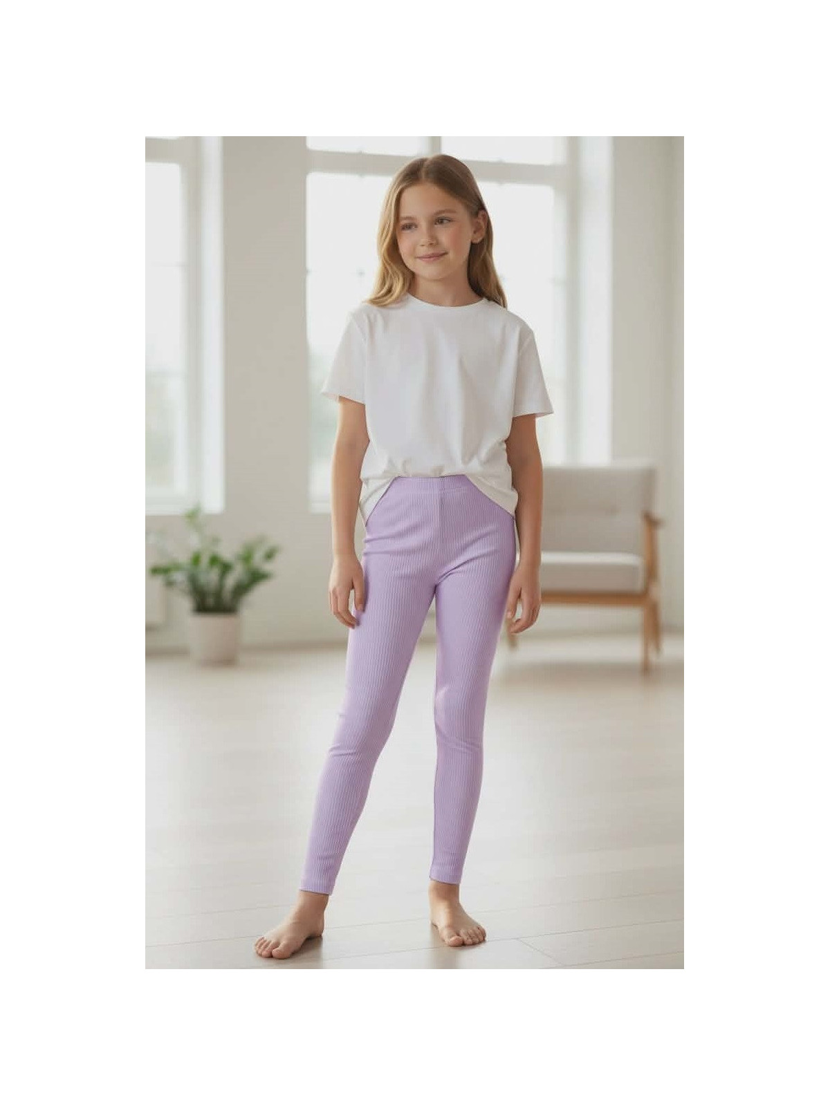 Dievčenské rebrované legíny 3 farby