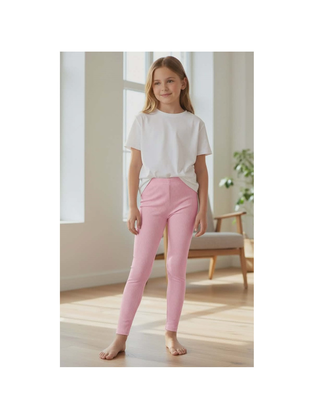 Dievčenské rebrované legíny 3 farby