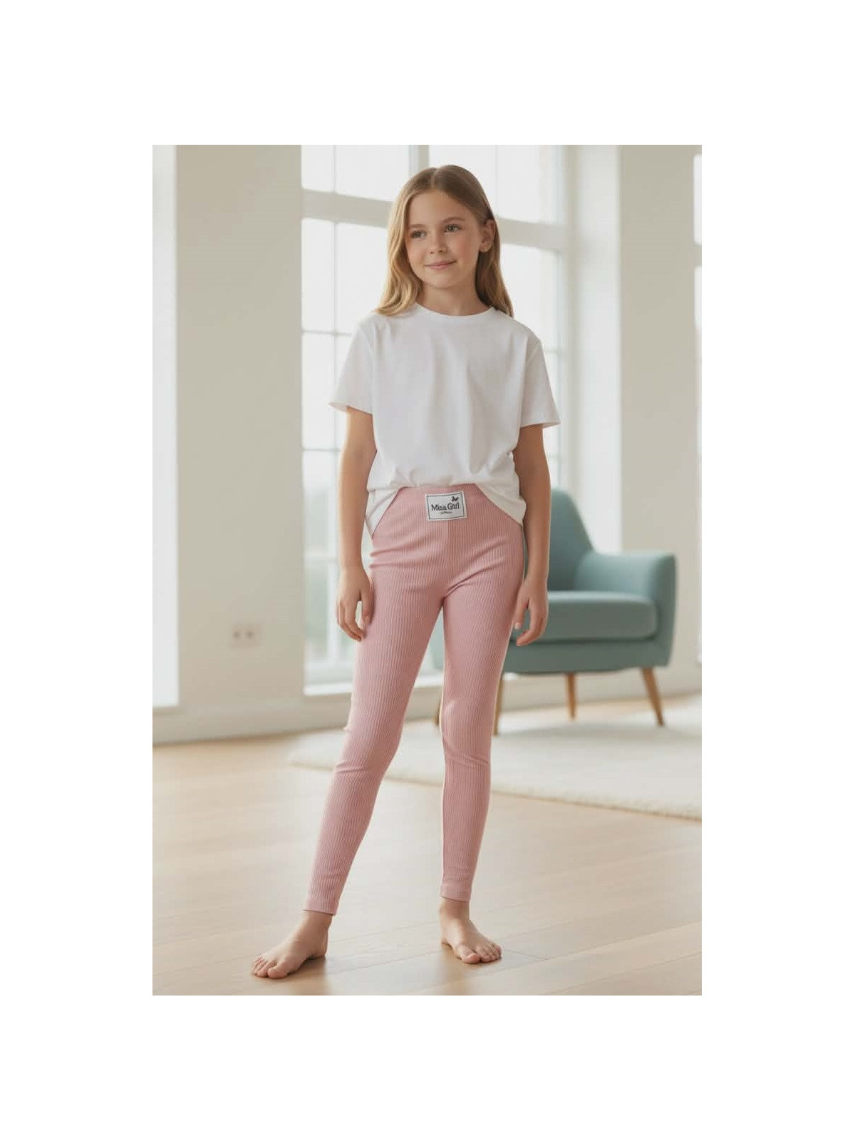 Dievčenské rebrované legíny Igomill 2 farby