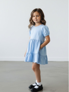 Dievčenské šaty s volánmi 2 farby