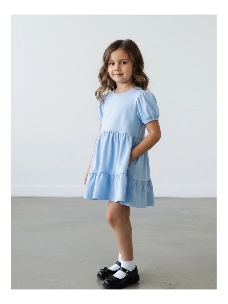 Dievčenské šaty s volánmi 2 farby