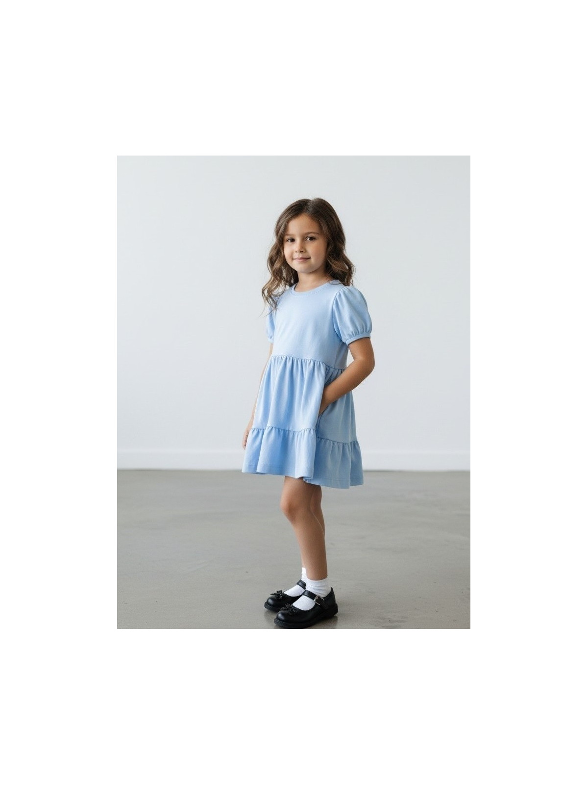Dievčenské šaty s volánmi 2 farby