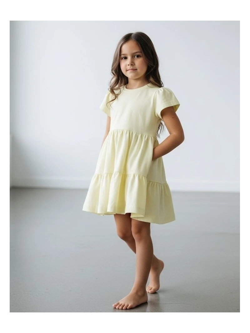 Dievčenské šaty s volánmi 2 farby