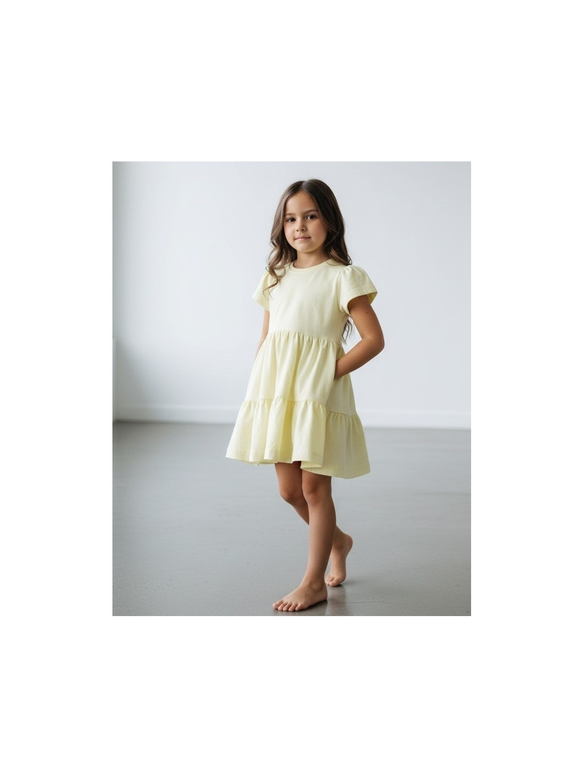 Dievčenské šaty s volánmi 2 farby