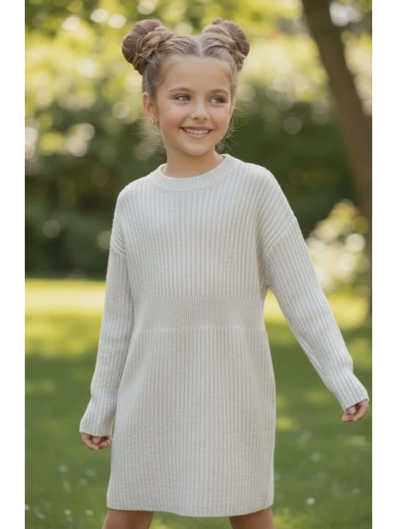 Dievčenské vlnené šaty v dvoch farbách