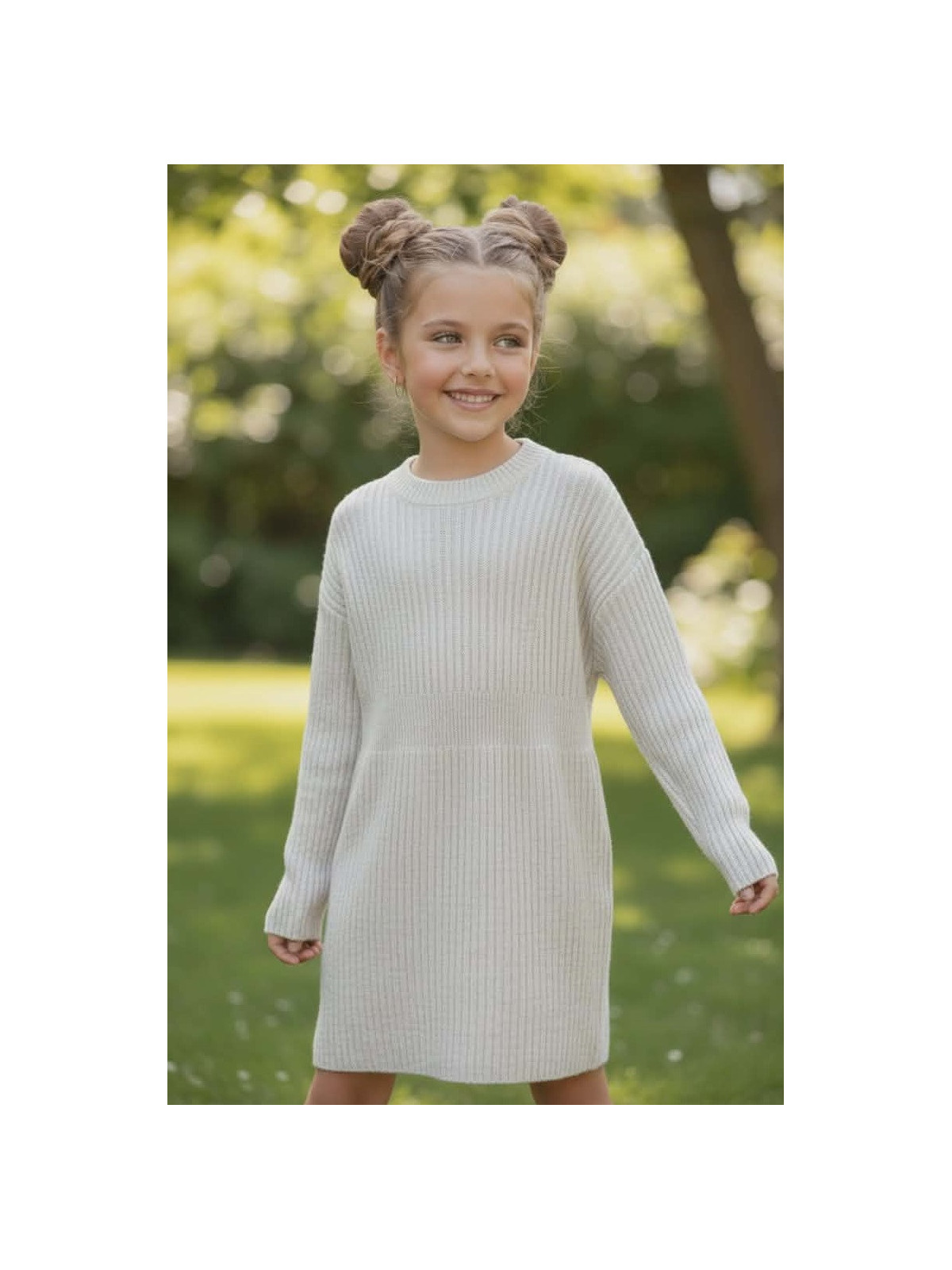 Dievčenské vlnené šaty v dvoch farbách