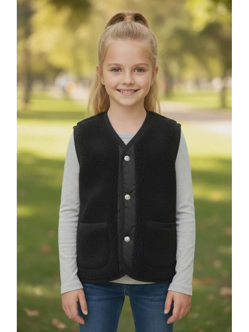 Prechodná dievčenská vesta- obojstranná