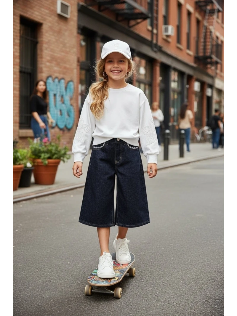 Dievčenské rifľové kraťasy