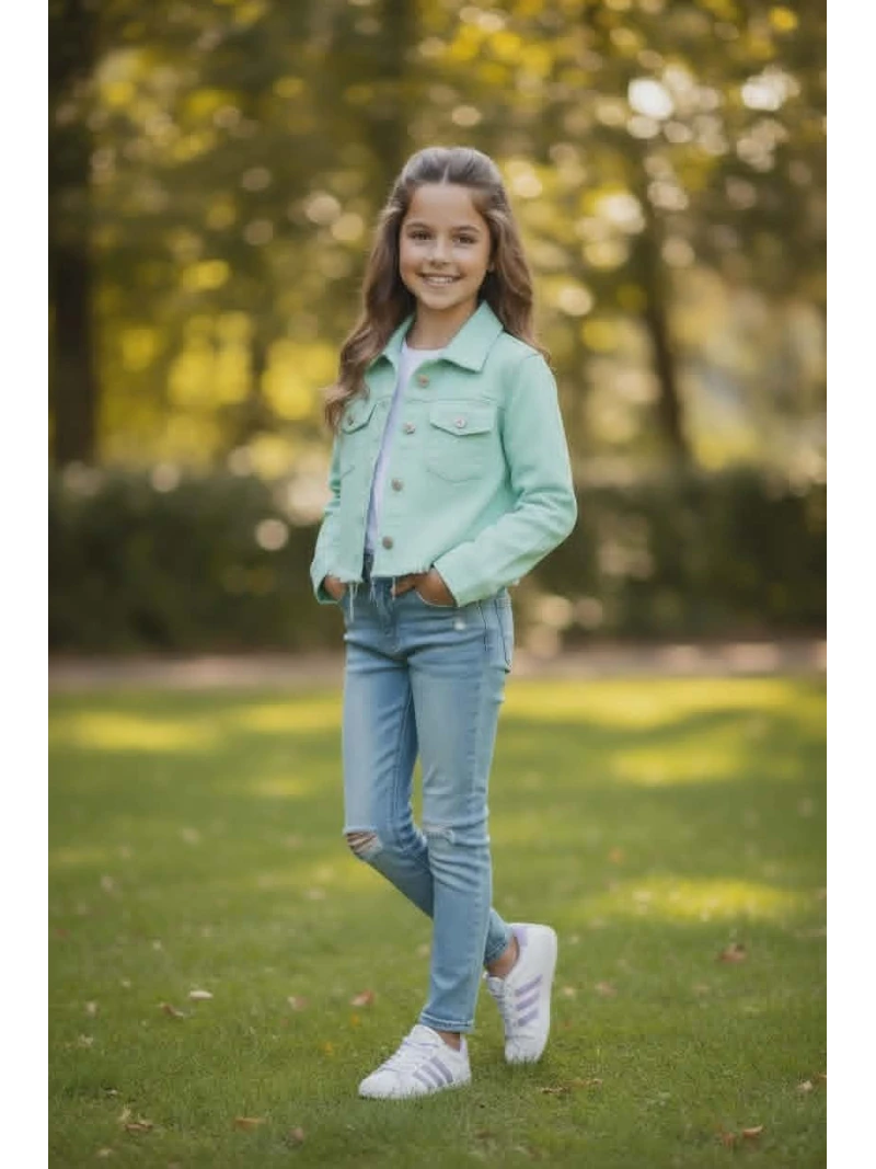Dievčenská rifľová bunda 2 farby