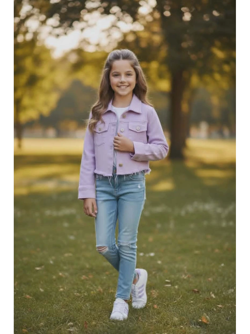 Dievčenská rifľová bunda 2 farby