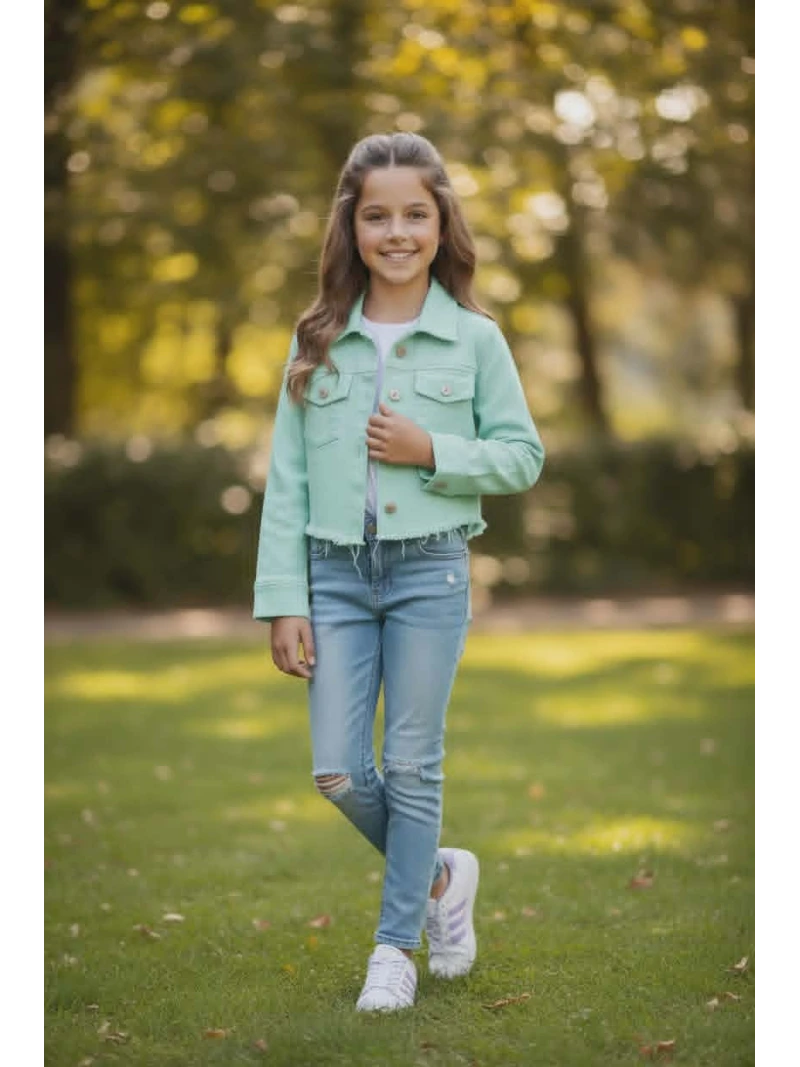 Dievčenská rifľová bunda 2 farby