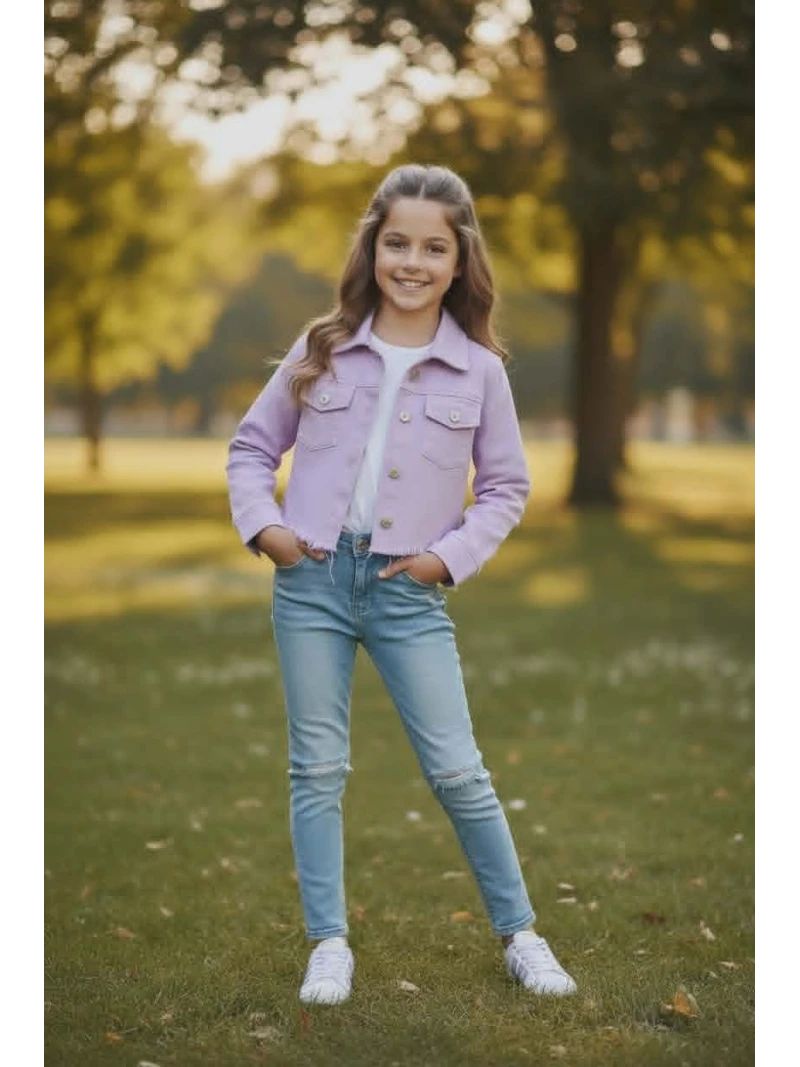Dievčenská rifľová bunda 2 farby