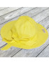 Detský ľanový klobúk yellow s mašľou