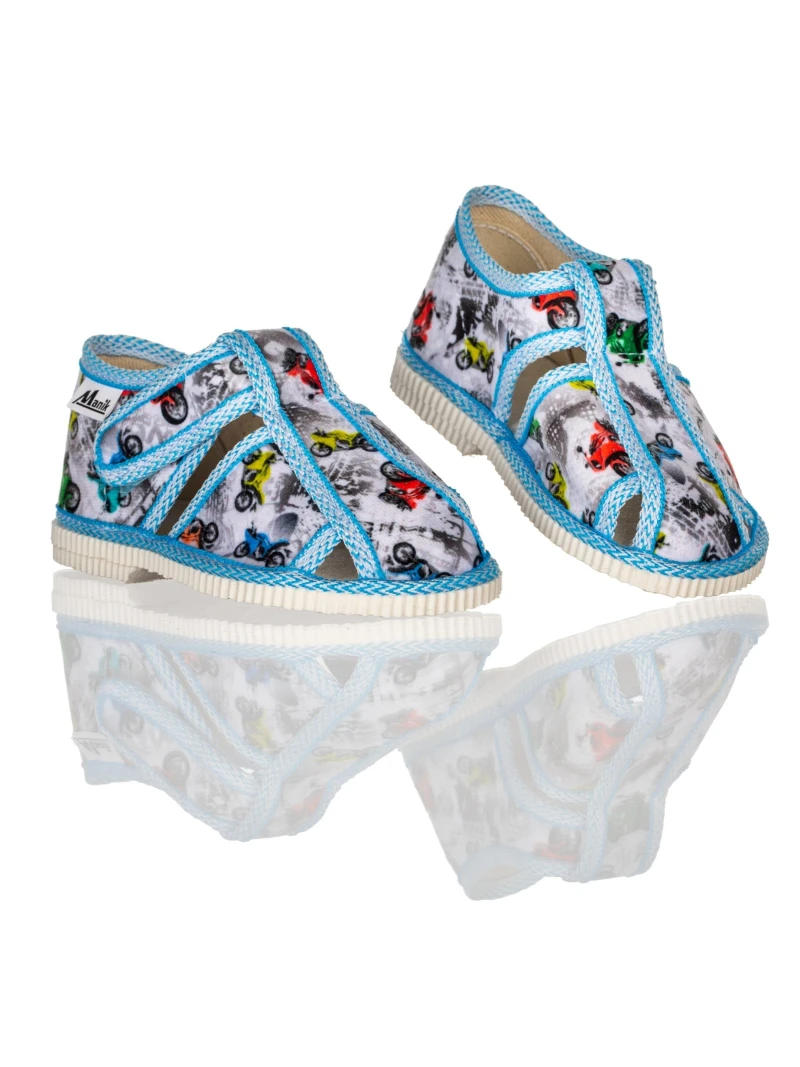 Detské papuče MANIK motorky